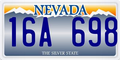 NV license plate 16A698