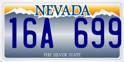 NV license plate 16A699