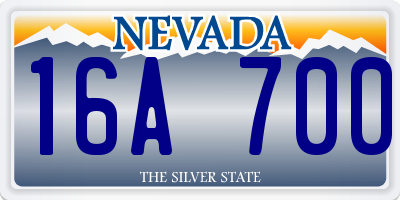 NV license plate 16A700