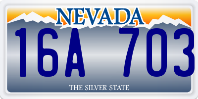 NV license plate 16A703