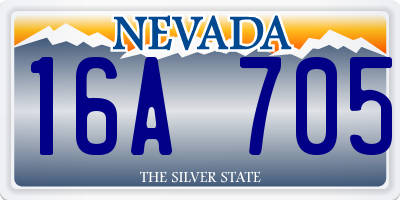 NV license plate 16A705