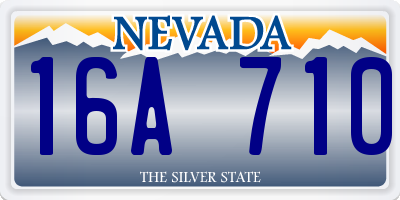 NV license plate 16A710