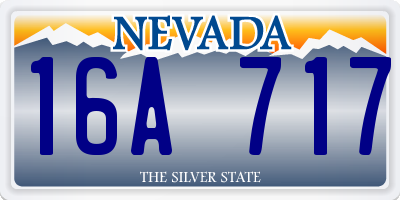 NV license plate 16A717