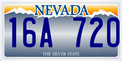 NV license plate 16A720