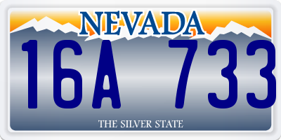 NV license plate 16A733
