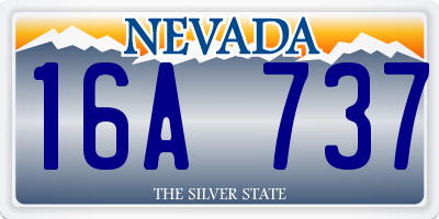 NV license plate 16A737