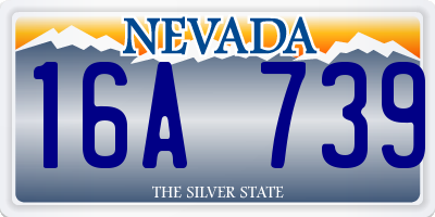 NV license plate 16A739