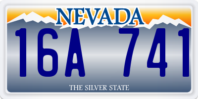 NV license plate 16A741