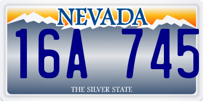 NV license plate 16A745