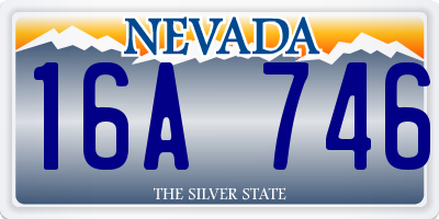 NV license plate 16A746