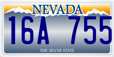 NV license plate 16A755