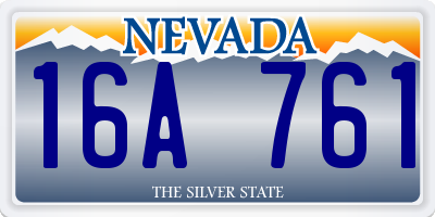 NV license plate 16A761