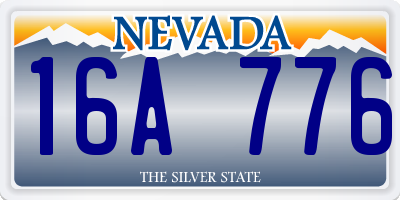 NV license plate 16A776