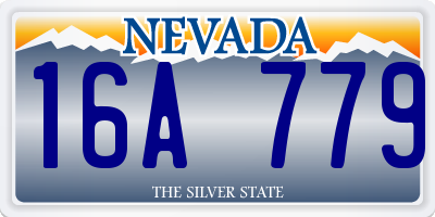 NV license plate 16A779