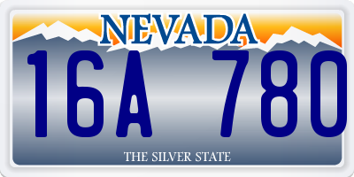 NV license plate 16A780