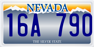 NV license plate 16A790