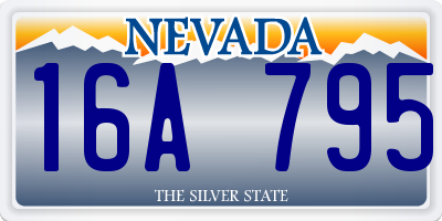 NV license plate 16A795