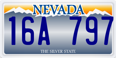 NV license plate 16A797
