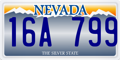 NV license plate 16A799