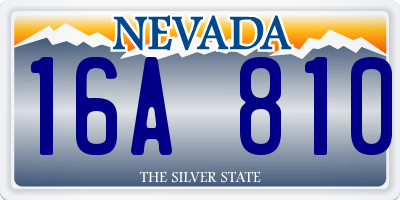 NV license plate 16A810