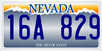 NV license plate 16A829