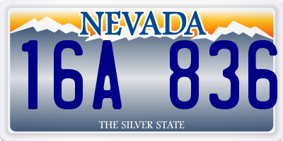 NV license plate 16A836