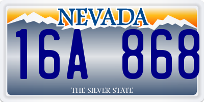 NV license plate 16A868