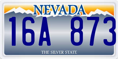 NV license plate 16A873