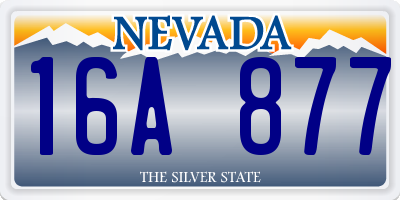 NV license plate 16A877