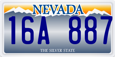 NV license plate 16A887