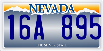 NV license plate 16A895