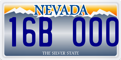 NV license plate 16B000