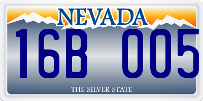 NV license plate 16B005