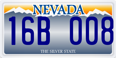 NV license plate 16B008