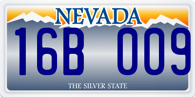 NV license plate 16B009
