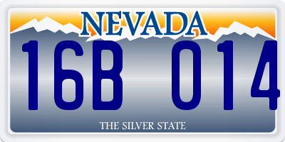 NV license plate 16B014