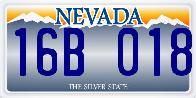 NV license plate 16B018
