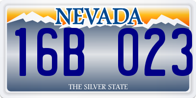 NV license plate 16B023
