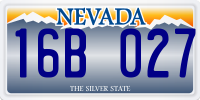 NV license plate 16B027