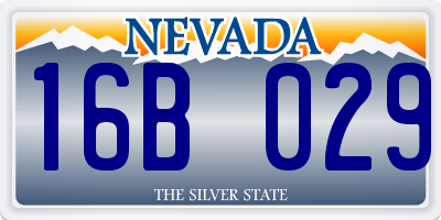 NV license plate 16B029