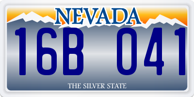 NV license plate 16B041