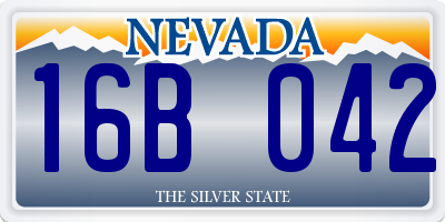 NV license plate 16B042