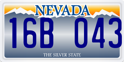 NV license plate 16B043