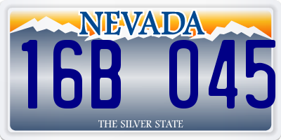 NV license plate 16B045