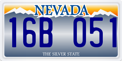 NV license plate 16B051