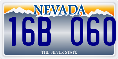 NV license plate 16B060