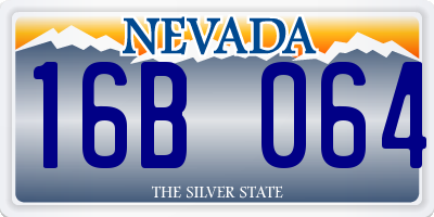 NV license plate 16B064