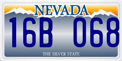 NV license plate 16B068