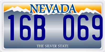 NV license plate 16B069