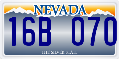 NV license plate 16B070